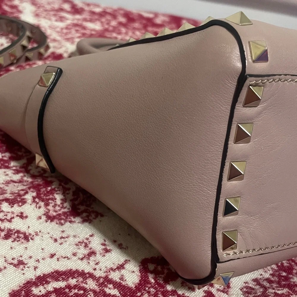 Valentino Garavani Studded Taupe Crossbody Bag - Picture 9 of 14